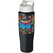 H2O Tempo Sportflasche mit Ausgussdeckel, 700 ml, schwarz/weiss