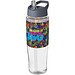 H2O Tempo Sportflasche mit Ausgussdeckel, 700 ml, transparent/Storm Grey