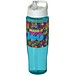 H2O Tempo Sportflasche mit Ausgussdeckel, 700 ml, aquablau/weiss