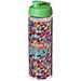 H2O Vibe Sportflasche mit Klappdeckel, 850 ml, transparent,grün