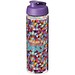 H2O Vibe Sportflasche mit Klappdeckel, 850 ml, transparent,lila