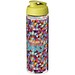 H2O Vibe Sportflasche mit Klappdeckel, 850 ml, transparent,limone