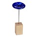 Handgefertigte Glasblume, blau, 1-seit. Druck