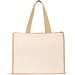 HELSINQUE. Tasche aus Canvas (320 g/m²), mit Boden und Seiten aus laminierter Jute (350 g/m²) in Naturtönen, Natur