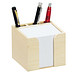 Holz-Zettelbox mit Köcher