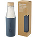 Hulan 540 ml Kupfer-Vakuum Isolierflasche mit Bambusdeckel, eisblau