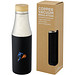 Hulan 540 ml Kupfer-Vakuum Isolierflasche mit Bambusdeckel, schwarz