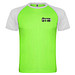 Indianapolis T-Shirt Unisex aus recyceltem Material, Fluor Green / schwarz, S