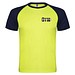 Indianapolis T-Shirt Unisex aus recyceltem Material, Fluor Yellow / schwarz, 2XL