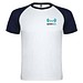 Indianapolis T-Shirt Unisex aus recyceltem Material, weiß / Navy Blue, S