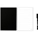 INFINITEBOOK LINED A5. "Infinitebook" mit flexiblem Einband und 15 linierten Whiteboard-Seiten, Schwarz