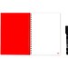INFINITEBOOK PLAIN A5. "Infinitebook" mit flexiblem Einband und 15 unlinierten Whiteboard Seiten, Rot