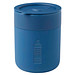 Java 330 ml Keramikbecher mit Silikonhülle und Kunststoffdeckel, blau