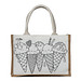 Jute Baumwolltasche zum Ausmalen , beige