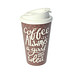 Kaffeebecher Premium Deluxe, 350 ml, standard-rot/schwarz