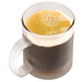 Kaffeetasse weiß gefrostet, 300 ml, transparent