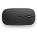KHAN. Wireless Maus mit 500mAh Akku aus recyceltes ABS (100% rABS), Schwarz