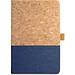 KLEE. A5 Notizbuch aus Kork und Leinen mit linierten Blättern, Blau