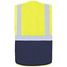 Korntex® Comfort Warnweste Hamburg, Multifunktional, M, Signal-Gelb / Marineblau