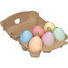 Kreideeier in Pappkarton, beige