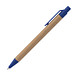 Druckkugelschreiber aus recyceltem Papier, blaue Mine, blau