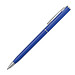 Drehkugelschreiber in schlanker Form aus Kunststoff, blaue Mine, blau