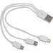 Kunststoffbox mit 3 in 1 USB-Ladekabel, schwarz