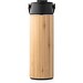 LAVER. Thermosflasche aus Bambus, Edelstahl und PP 440 ml, Schwarz