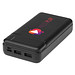 Loop 20.000 mAh Powerbank aus recyceltem Kunststoff, schwarz