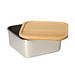 Lunchbox Vesper, groß, silber/natur