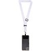 Lyra Verstellbares Lanyard mit Telefonhalterung und Sublimationsdruck, schwarz