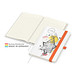 Geiger-Notes Match-Book Creme Bestseller Notizbuch A4 Natura, inkl. Druck, orange