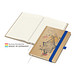 Geiger-Notes Match-Book Creme Bestseller Notizbuch Natura braun A5, inkl. Druck, mittelblau