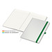 Geiger-Notes Match-Book green+blue Notizbuch A4 Natura Recycling, inkl. Druck, grün