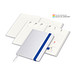Geiger-Notes Match-Hybrid green+blue Notizbuch A5 Natura Recycling, inkl. Druck, mittelblau