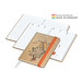 Geiger-Notes Match-Hybrid White Bestseller Notizbuch A4, Natura braun, inkl. Druck, orange