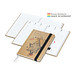 Geiger-Notes Match-Hybrid White Bestseller Notizbuch A4, Natura braun, inkl. Druck, schwarz