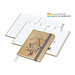 Geiger-Notes Match-Hybrid White Bestseller Notizbuch A4, Natura braun, inkl. Druck, silbergrau