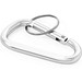 MATTHEW. Karabinerclip aus Aluminium mit Schlüsselring, Silber