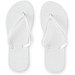 MAUPITI L / XL. Bequeme Flip-Flops mit PE-Sohle und PVC-Riemen, Weiß