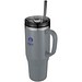 Melbourne 1200 ml RCS-zertifizierter Isolierbecher mit Strohhalm, grau