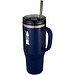Melbourne 1200 ml RCS-zertifizierter Isolierbecher mit Strohhalm, navy