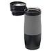 Metall-Isolierbecher Grip, 380 ml, schwarz/grau