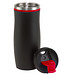 Metall-Isolierbecher Smooth, 400 ml, schwarz/rot