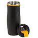 Metall-Isolierbecher Smooth, 400 ml, schwarz/orange