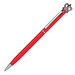 Metall-Drehkugelschreiber Crown, blaue Mine, Rot