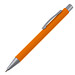 LANCE® Softtouch Metallkugelschreiber Abu-Dhabi, Beschläge silber matt, blaue Mine, orange