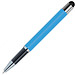 uma® Metall-Rollerball Straight, schwarze Mine, hellblau