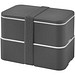 MIYO Doppel-Lunchbox, doppellagig, grau