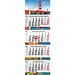 Geiger-Notes Monatskalender Quadro Wire-O 4 Bestseller, inkl. Druck, hellgrau